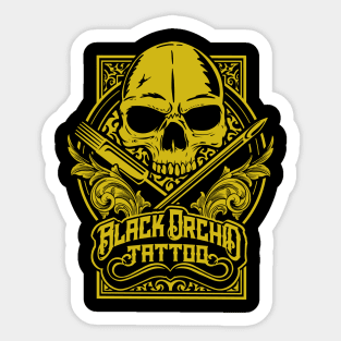 Black orchid gold Sticker